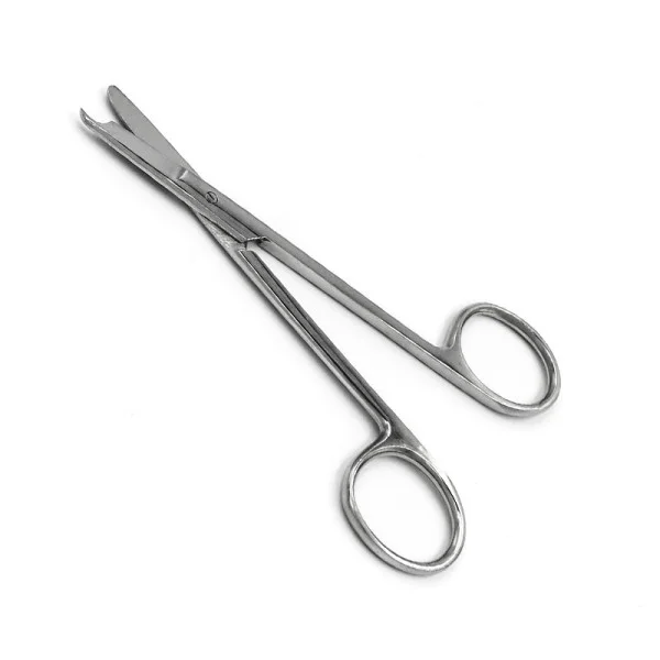 03.PI.498. Ножиці Спенсера (Spencer) для лігатури та зняття шва, прямі, з гакоподібним кінчиком, 105 мм. PARADISE